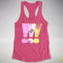 Twink Pride Grunge Exclamation Points Women's Racerback Tank - Hot Pink